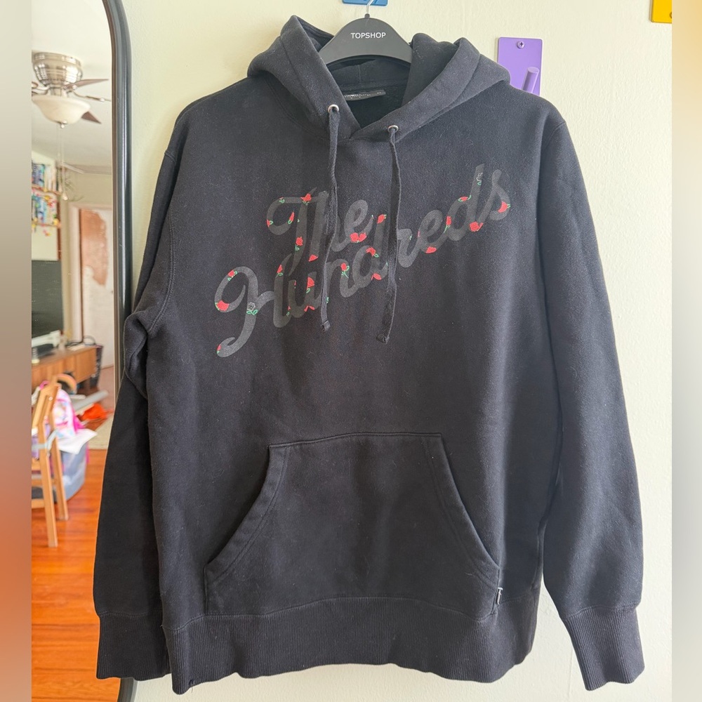 The Hundreds Black Hoodie with Multicolor Accents